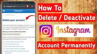 How To Delete Instagram Account | How To Deactivate Instagram Account
