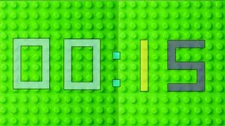 15 Second Lego Inspired Countdown Timer |Green|