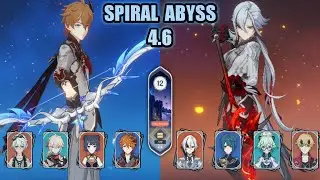 International Childe & Vape Arlecchino spiral abyss 4.6 floor 12 game play