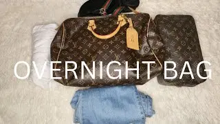 WHAT'S IN MY OVERNIGHT BAG LOUIS VUITTON KEEPALL SPEEDY 35 OVERNIGHT TRIP