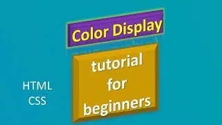 Creative CSS Display Color animation using html & css/ web design