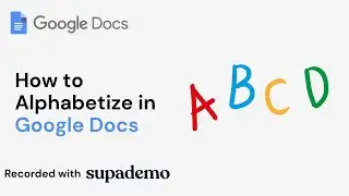 How to Alphabetize in Google Docs