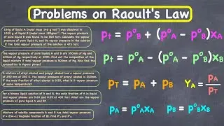 Raoult's law - Example problems