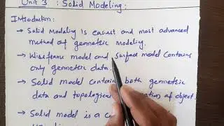 S 3.01 Solid Modeling | Difference between Solid Modeling and Wireframe Modeling