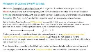 PHYS 390 Class 28: EPR paradox and Bell's theorem