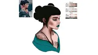 Minja Cvetkovic - Procreate time-lapse Illustration - Digital Drawing Tutorial
