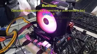 Обзор и Тест системы охлаждение PcCooler Tower Air Cooler GI-D66A HALO RGB на i7-8700K