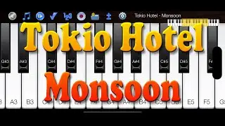 Tokio Hotel - Monsoon - How to Play Piano Melody
