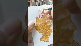 Taiyaki watercolour #taiyaki #watercolor #art