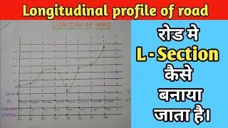 Longitudinal profile of road | Profile leveling surveying graph | l section of road