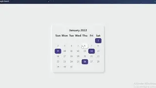 Calender in html and css | Neumorphim calender