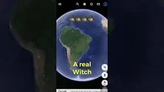#99 So scary￼🧙‍♀️😱witch 🧙‍♀️ in Google map & Google earth.real/fake.creepy weird thing 