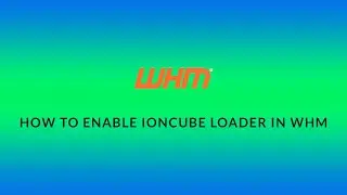 How to Enable Ioncube Loader in WHM