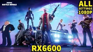 Fortnite Chapter 5 season 1 | RX 6600 + Ryzen 5 3600 | All Settings +RT 1080P | Performance Test