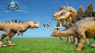 ASA Ceratosaurus VS Ark Ascended Dinosaurs | ASA Dinosaur Battle | DINOWORLD