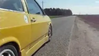 VAZ 2108 TURBO 0-100 5.4sec, 1/4 mile 13.4sec