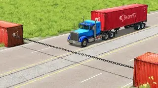 Cars vs Chain #3 – BeamNG.Drive
