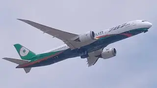 EVA Air B787-9 Dreamliner (B-17881) Departure at Mactan-Cebu Intl Airport [CEB/RPVM]