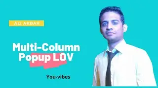 How To Creating Multi-Column Popup LOV In Oracle Apex | Oracle Apex Tutorial Lecture 38
