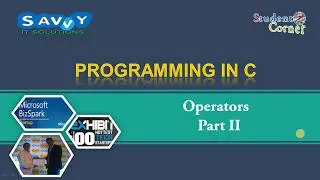 [2020]-Programming in C - Operators - conditional operator, Bitwise Operators and Special Operators