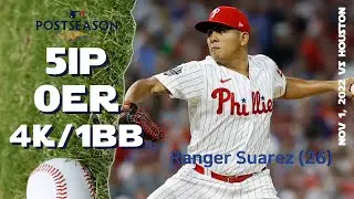 [WS game 3] Ranger Suárez | Nov 1, 2022 | MLB highlights