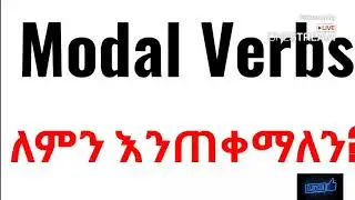 Modal Verbs, [Should, will,would, can, must], English Through Amharic