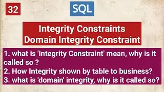 Domain constraint | Integrity Constraints | SQL | Oracle