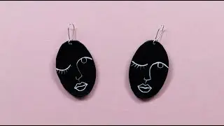 Polymer Clay Face Earrings