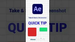 #aftereffects Quick Tip - Take & Save a Screenshot ...#pxlready #adobeaftereffects #tips