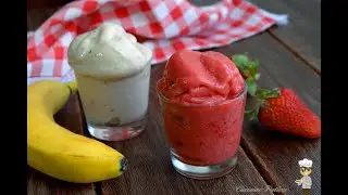 Gelato fatto in casa alla frutta  con soli 2 ingredienti