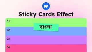 Sticky cards effect in Webflow  - Bangla