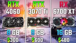 RTX 4060 против RTX 3070 Ti против RX 6700 XT   Тест в 7 играх  1440p