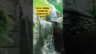 This is it thinking to shower because very hot!!! #viral #falls #airportview #waterfall #tourism