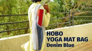 Hobo Yoga Mat Bag - Denim Blue | Indic Inspirations