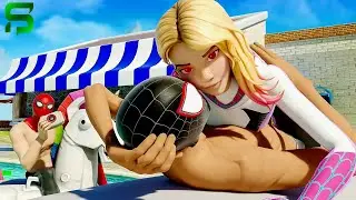 Spider-Gwen turns EVIL & CHEATS on Spider-Man.... Fortnite Season 4