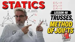 Statics: Lesson 48 - Trusses, Method of Joints