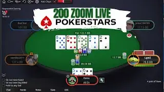 200 Zoom Live on Pokerstars - Huge All In Bluff My First Hand??!!