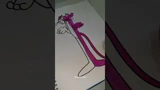 Dibujando a Pantera Rosa ❤️ #dibujo #pintura #personajesdedisney #diseño #tutorialdedibujo