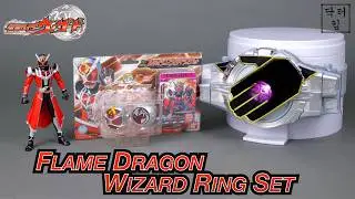 Kamen Rider Wizard DX Flame Dragon Wizard Ring Set Review