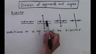 Geometry 1.8: Bisecting angles and segments
