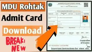 MDU Admit Card Kaise Download Kare,HOW TO DOWNLOAD MDU ADMIT CARD, MDU ADMIT CARD     Feb 2022