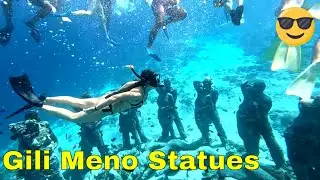 Gili Meno Underwater Statues - On a busy day