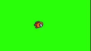 Among Us - Orange - Ejected / Space Ride - Green Screen - FREE