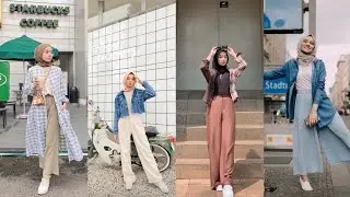Inspirasi OOTD hijab menggunakan kulot