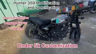 Hunter 350 Seating Modification | Specification For long Tour | Relief for Knee pain and Back pain