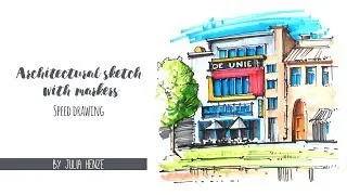 Architectural sketch with markers | Speed drawing #urbansketching