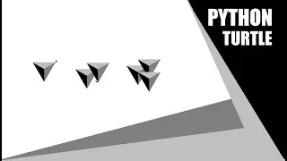 Python Turtle - Draw 3D Art In Python Turtle Graphics | 3D Triangle By 