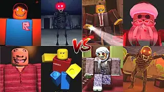 Weird Strict Dad Jumpscare VS 17 Different Weird Strict Jumpscares | ROBLOX