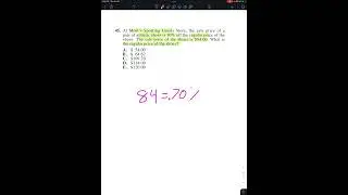 ACT Math 36 in 60 Percent On
