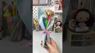 Çiçek Buketi Kalemler 😱💐 en değişik kalem seti #backtoschool #kalem #youtubechamps #shortvideo